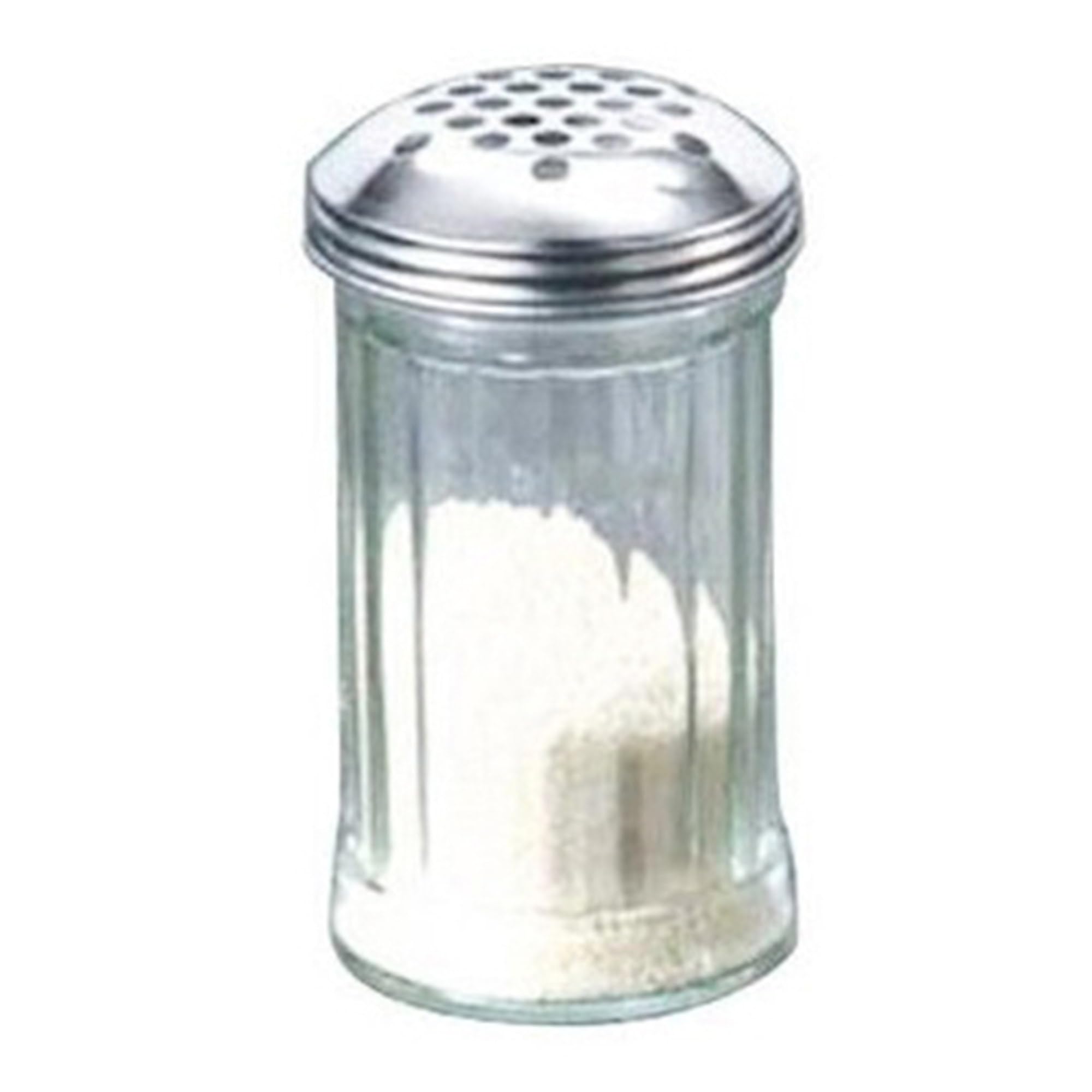 American Metalcraft GLA319 12 oz Glass Cheese Shaker w/Extra Large Holes Lid