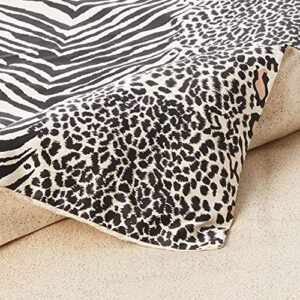 Pointehaven Printed 300 TC 3-Piece 100-Percent Combed Cotton Duvet Set, Urban Safari, Queen