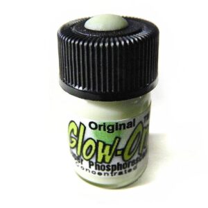 Glow-On Original, Original White Day Color and Green Glow. Gun Night Sights Paint, Small 2.3 ml vial. Concentrated Bright, Long Lasting Glow.