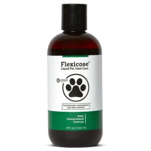 Flexicose Pet - Liquid Joint Care - 8 fl oz (2 Bottles) - Liquid Dog Treats with Glucosamine for Joint Pain Relief - Hip and Arthritis Support - Joint Supplement for Cats and Dogs