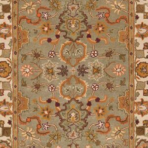 SAFAVIEH Heritage Collection Area Rug - 6' x 9', Light Green & Beige, Handmade Traditional Oriental Wool, Ideal for High Traffic Areas in Living Room, Bedroom (HG959A)