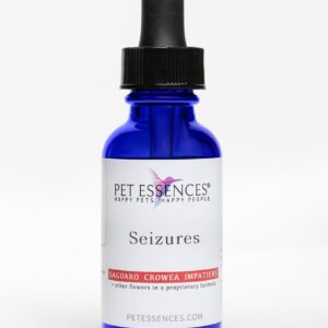 Pet Essences - Seizures Formula for Dogs, Cats, and Horses - 1oz, Safe & Natural Dog Calming Drops, Pet Seizure Support for All Species, Breeds & Ages - Featuring Organic Crowea, Impatiens & Saguaro