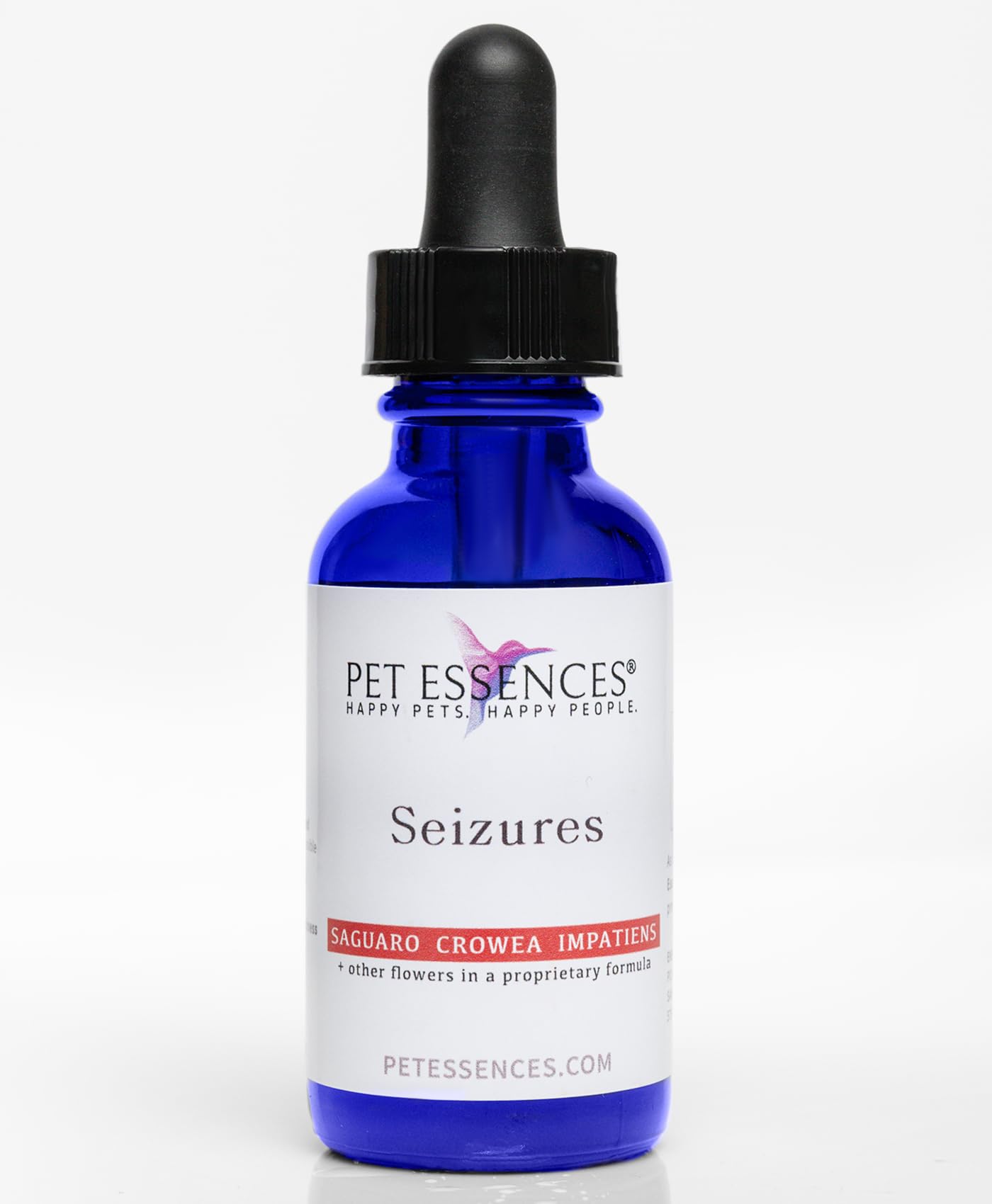 Pet Essences - Seizures Formula for Dogs, Cats, and Horses - 1oz, Safe & Natural Dog Calming Drops, Pet Seizure Support for All Species, Breeds & Ages - Featuring Organic Crowea, Impatiens & Saguaro