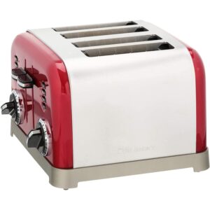 Cuisinart CPT-180MRP1 Metal Classic 4-Slice Toaster, Metallic Red