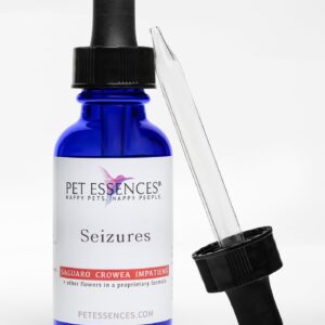 Pet Essences - Seizures Formula for Dogs, Cats, and Horses - 1oz, Safe & Natural Dog Calming Drops, Pet Seizure Support for All Species, Breeds & Ages - Featuring Organic Crowea, Impatiens & Saguaro