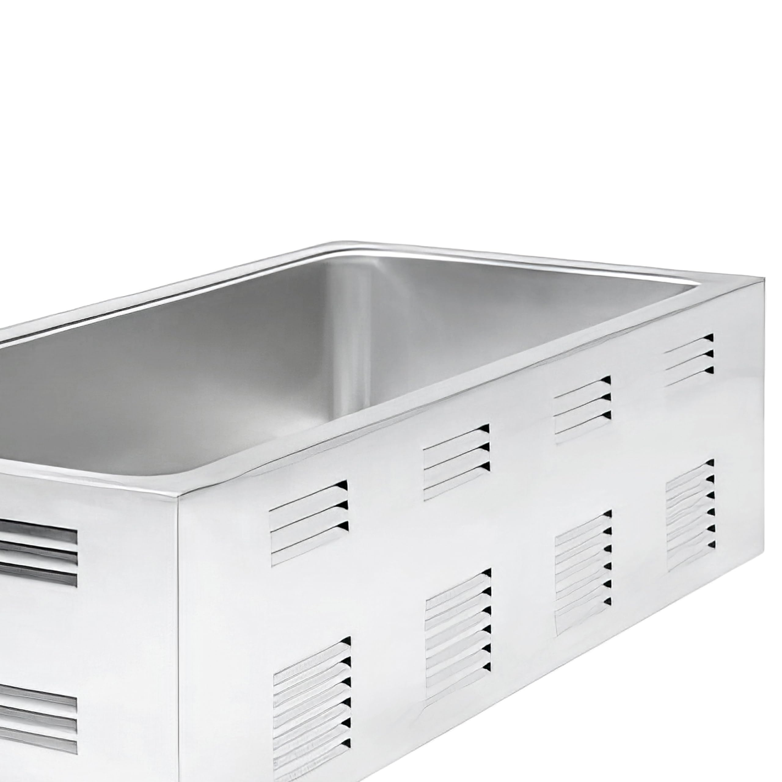 Adcraft 4/3 Size Food Warmer, 1500W, in Stainless Steel (FW-1500W)