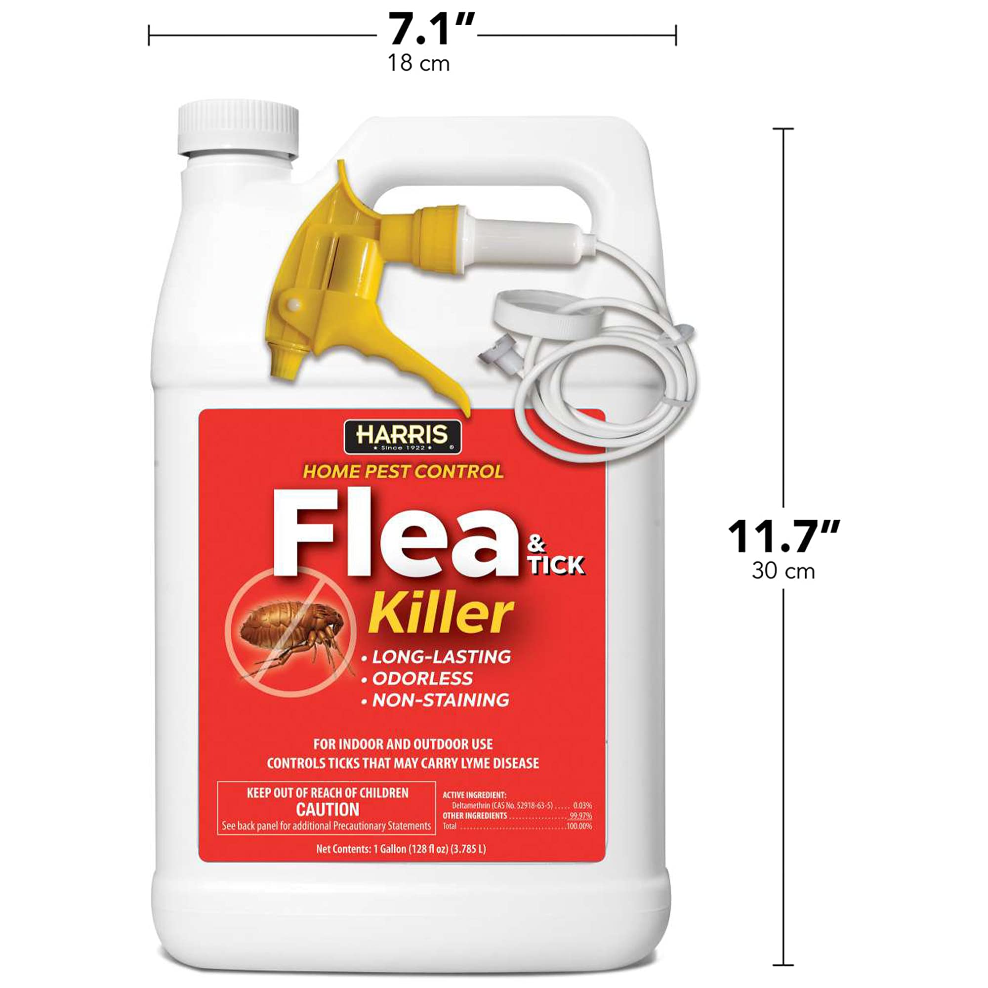 Harris Flea and Tick Killer, Liquid Spray with Odorless and Non-Staining Extended Residual Kill Formula (Gallon)