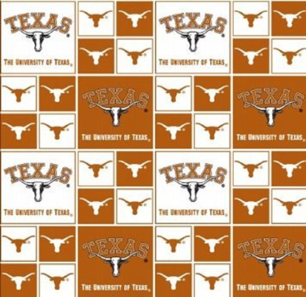 Cotton College University of Texas Longhorns Print Cotton Fabric By the Yard