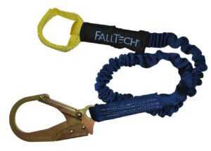 falltech 82403l elastech 6-foot shock absorbing lanyard with loop and rebar hook