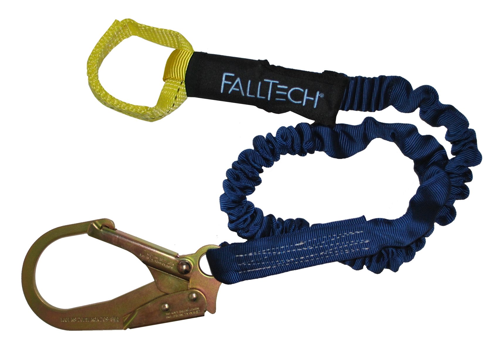 FallTech 82403L ElasTech 6-Foot Shock Absorbing Lanyard with Loop and Rebar Hook