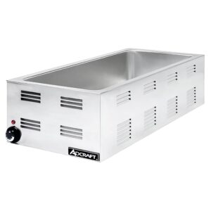 adcraft 4/3 size food warmer, 1500w, in stainless steel (fw-1500w)