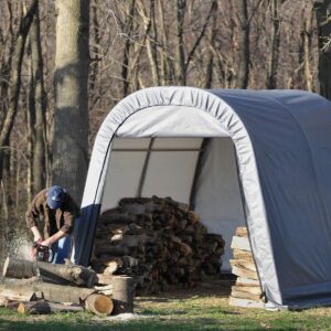 ShelterLogic 77813 Grey 10'x12'x8' Round Style Shelter