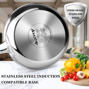 Duxtop Whole-Clad Tri-Ply Stainless Steel Stir-Fry Pan Kitchen Induction Cookware 10 Inches