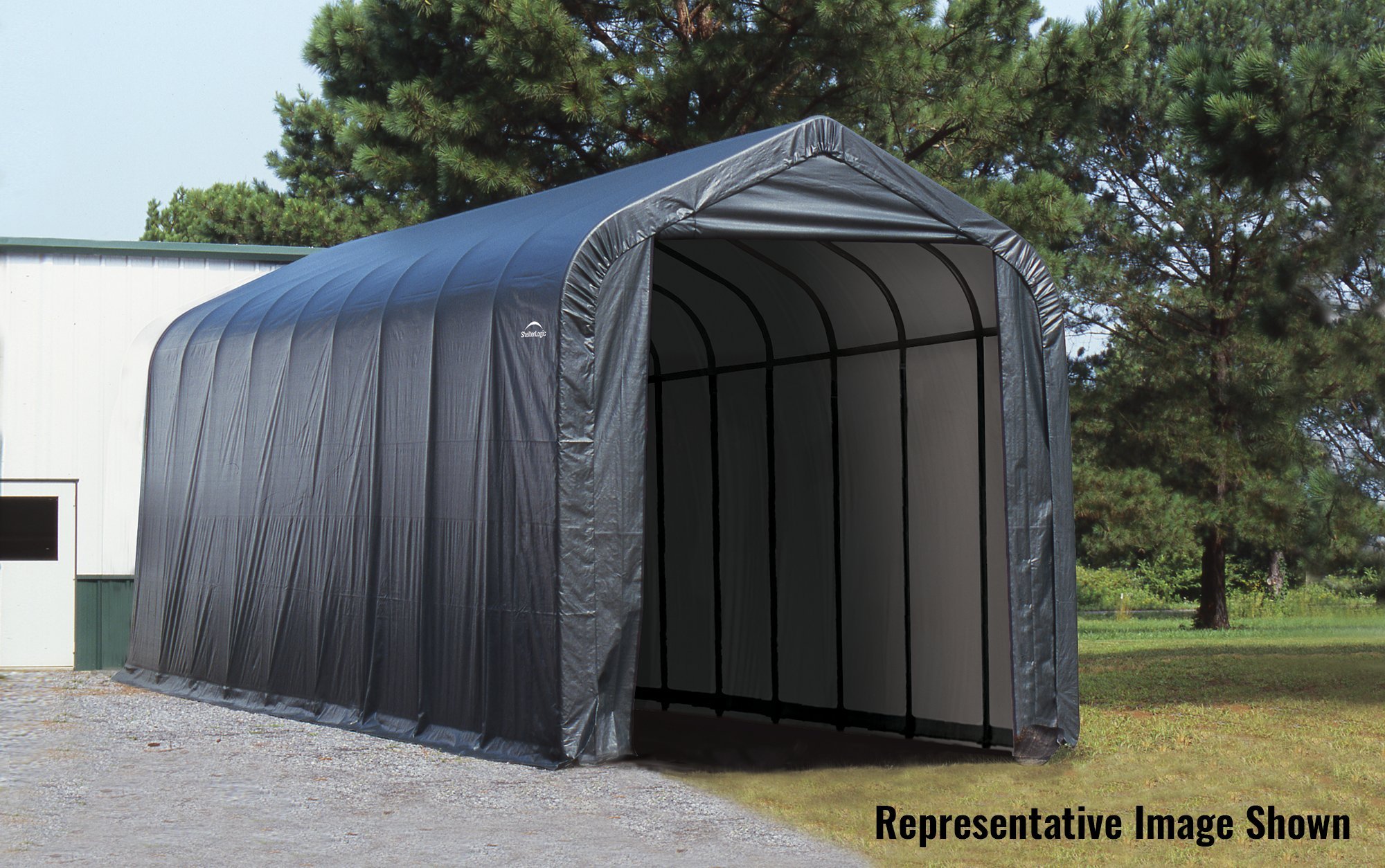 ShelterLogic Garage 16 x 40 x 16 Peak Standard Grey