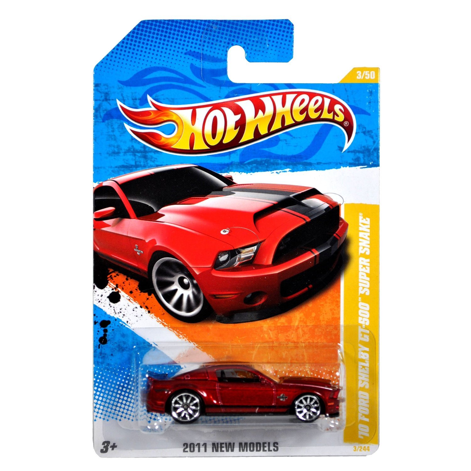 Hot Wheels 2011 New Models 2010 Ford Shelby Mustang GT500 GT-500 Supersnake Super Snake Red