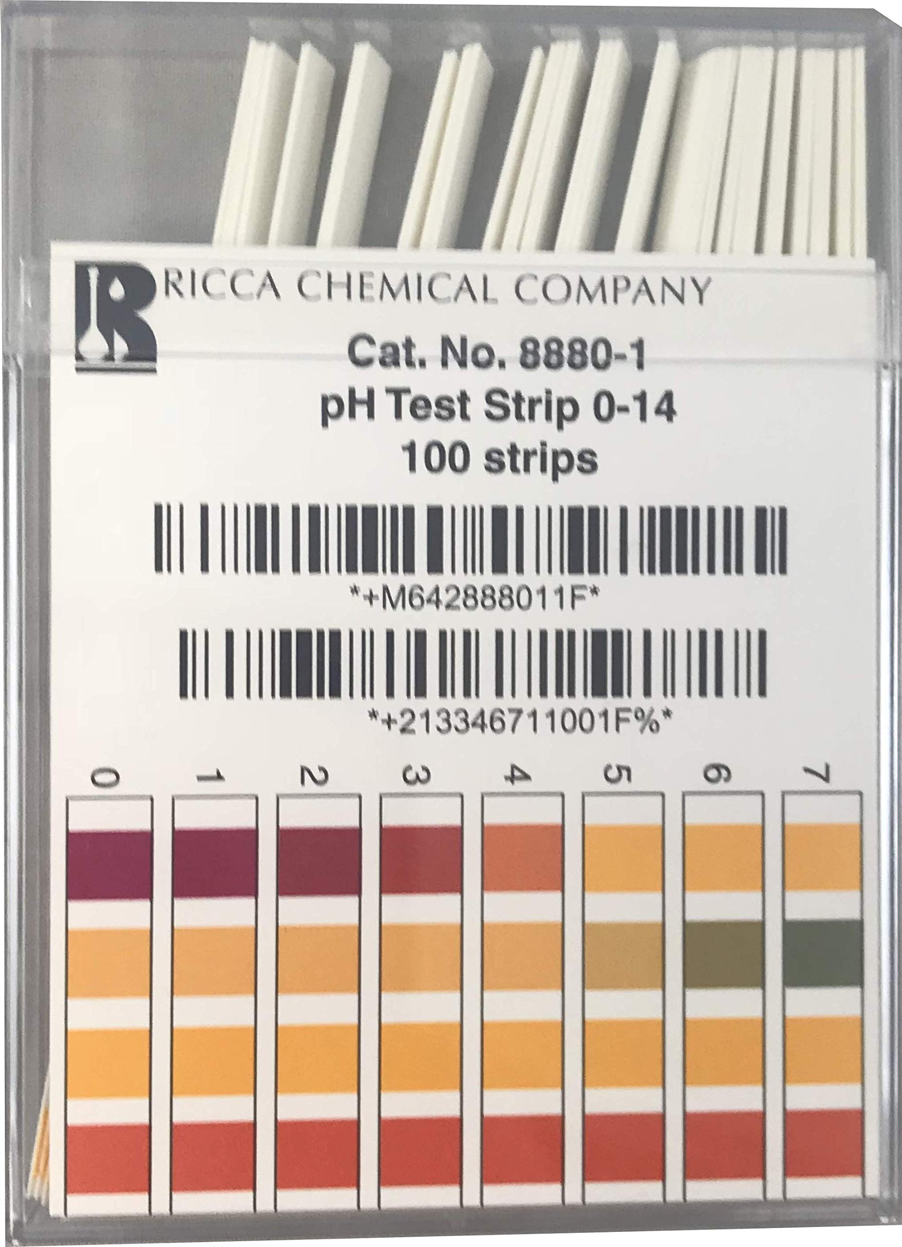 pH Test Strips, 0-6, 100/box