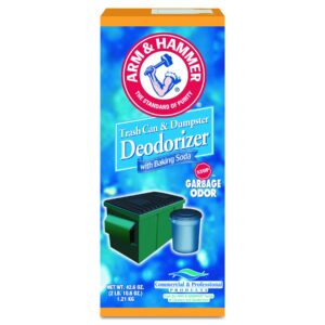 arm & hammer 3320084116ct trash can & dumpster deodorizer, sprinkle top, original, powder, 42.6 oz (case of 9)