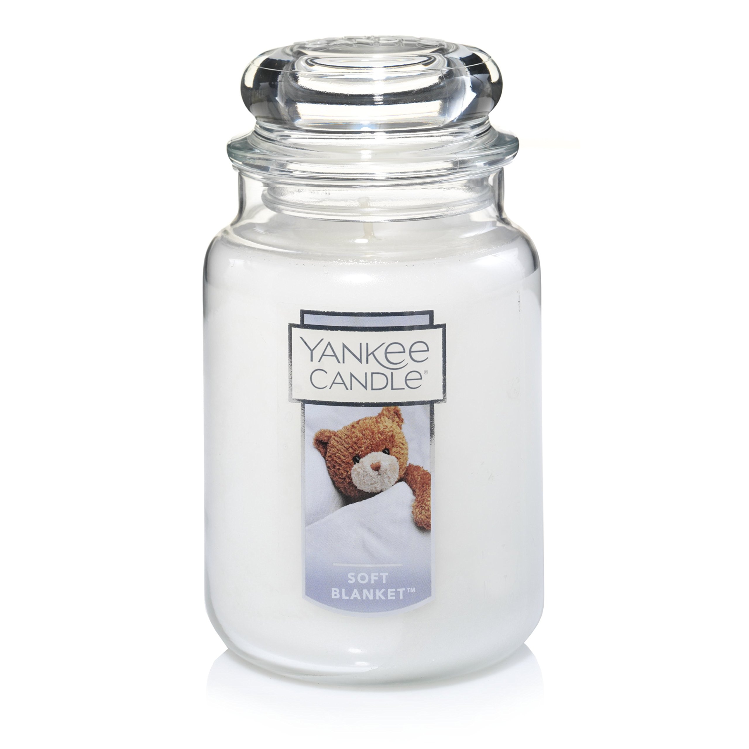 Yankee Candle Soft Blanket Scented, Classic 22oz Large Jar Single Wick Candle, Over 110 Hours of Burn Time