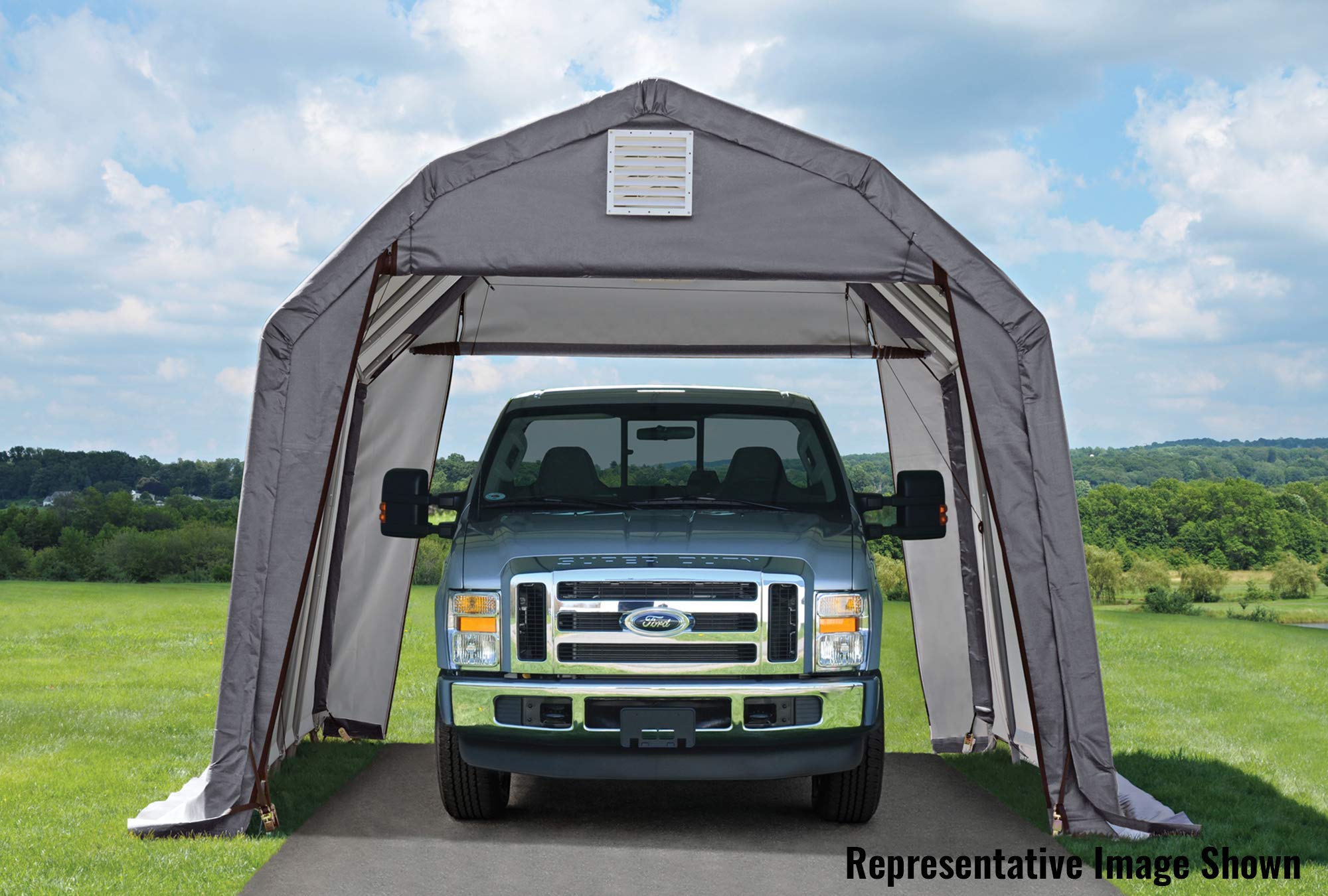 ShelterLogic 97053 Grey 12'x20'x9' Barn Shelter