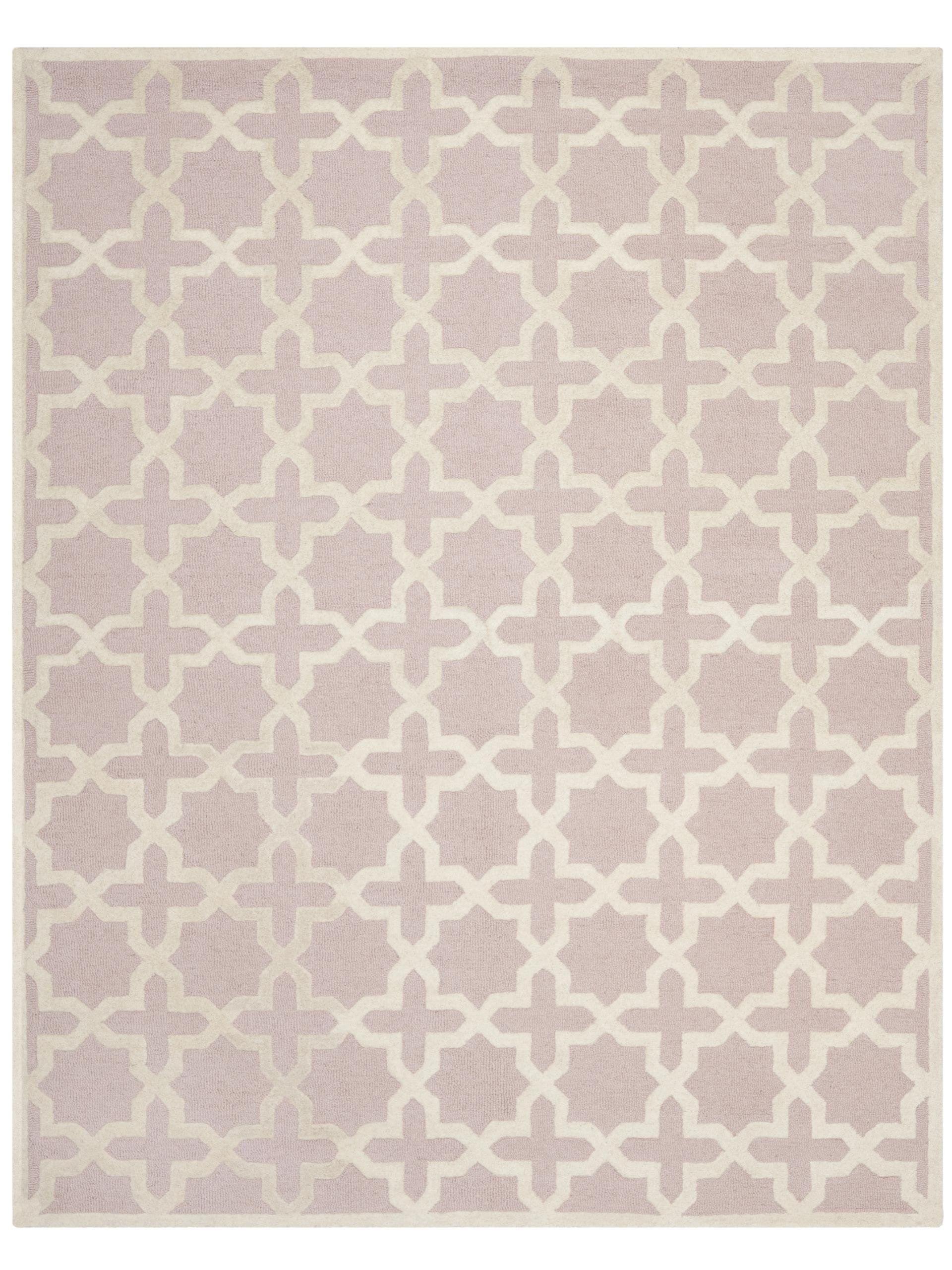 SAFAVIEH Cambridge Collection 10' x 14' Light Pink / Ivory CAM125M Handmade Moroccan Premium Wool Area Rug