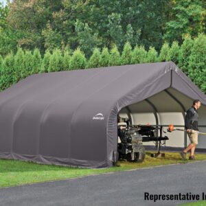 ShelterLogic 80043 Grey 18'x20'x9' Peak Style Shelter