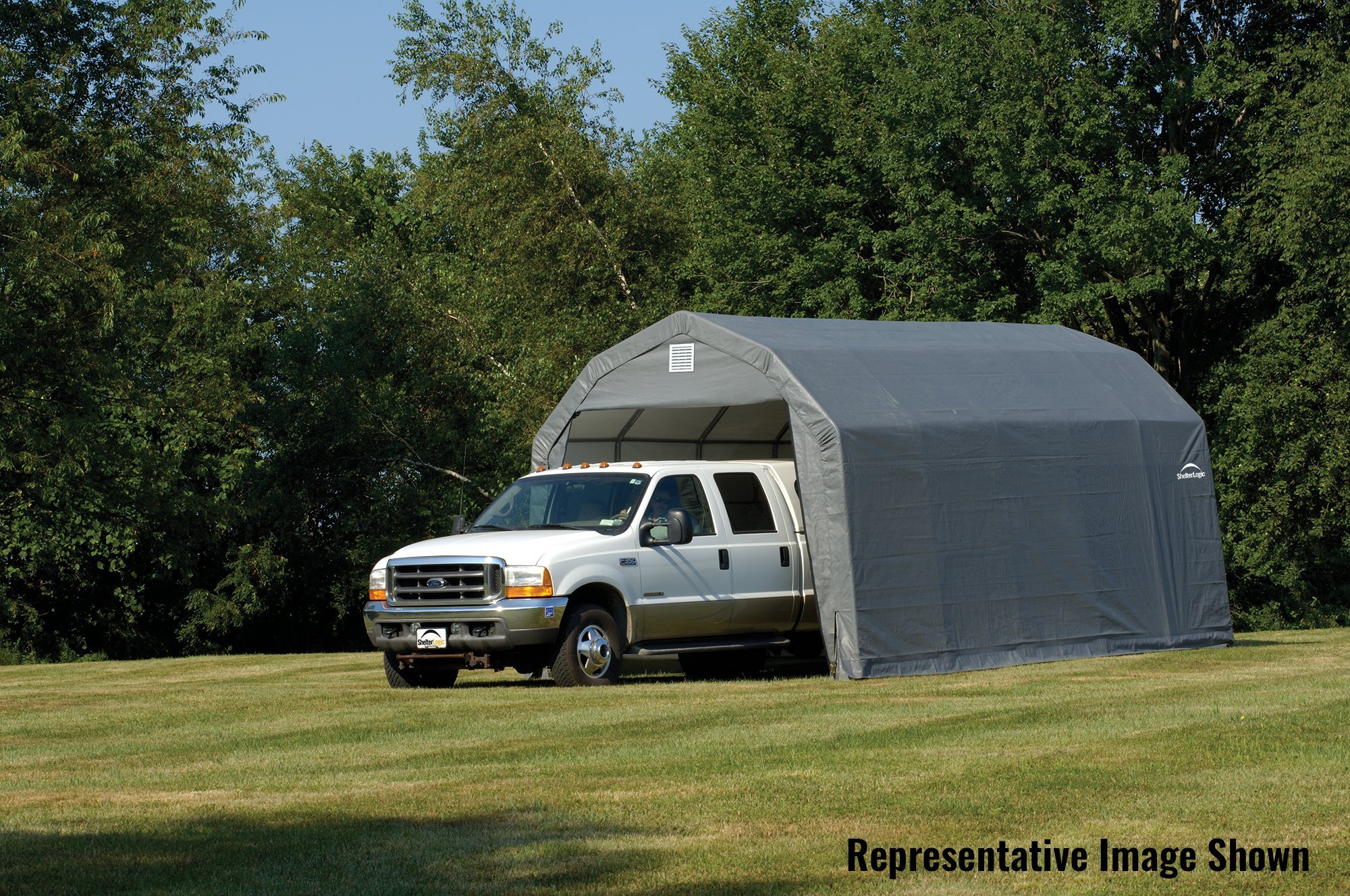 ShelterLogic 97053 Grey 12'x20'x9' Barn Shelter