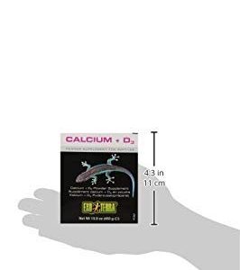 Exo Terra Calcium + D3 Powder: Ultra-fine, Phosphorus Free Formula Boosts Bone Health & Calcium Absorption Ideal for Insects, Fruits & Veggies 15.9 oz.