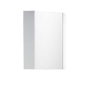 fresca fmc5082wh coda 14" corner medicine cabinet with mirror door, white