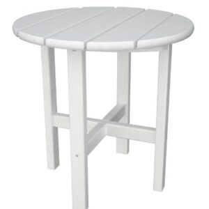 POLYWOOD RST18LI Round 18" Side Table, Lime