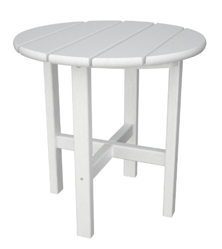 POLYWOOD RST18LI Round 18" Side Table, Lime