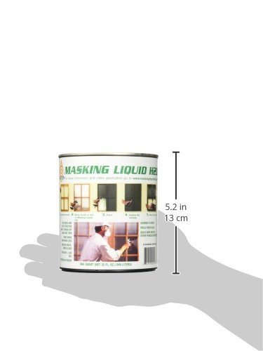 ASSOCIATED PAINT Available 157026 80-400-4 H20 Masking Liquid, 1 Quart, Clear, 32 Fl Oz (Pack of 1)