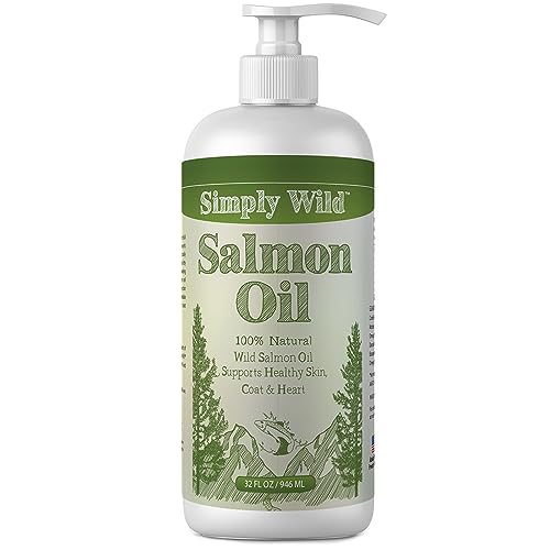 Simply Wild Salmon Oil - Omega 3 Fatty Acids, EPA, DHA - Healthy Joint Supplement - All-Natural Oil for Dogs and Cats - 32 fl oz