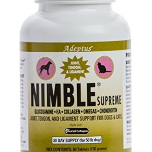 Adeptus Nutrition 60 Tablets Nimble Supreme Pet, 3.5 x 3.5 x 4.75