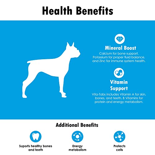 Vita-Tabs - Essential Vitamins, Minerals, Nutrients - Health Supplement for Dogs - Support Immune System, Bones - Liver Flavored - 250 Chewable Tablets