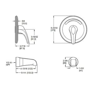 Pfister R89-010Y Pfirst Series Tub Only Trim Kit, Tuscan Bronze