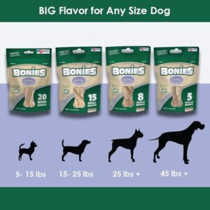 BONIES Natural Calming Formula Dog Treats - Contains Chamomile & Lavender, Help Anxiety, Excessive Barking & Trembling, Chicken Flavor, Large, 5 Bones