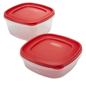 Rubbermaid Easy Find Lids Food Storage Container, 4-Piece Set, Red (1787251)