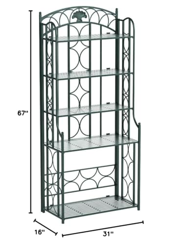 International Caravan Iron 5-Tier Bakers Rack