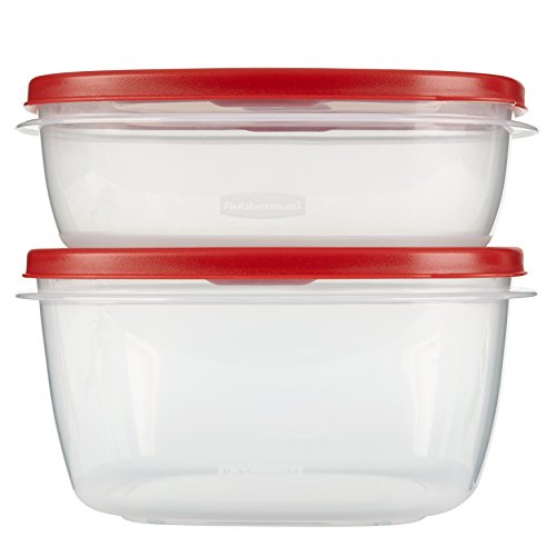 Rubbermaid Easy Find Lids Food Storage Container, 4-Piece Set, Red (1787251)