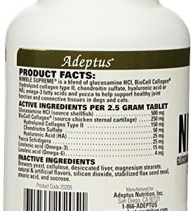 Adeptus Nutrition 60 Tablets Nimble Supreme Pet, 3.5 x 3.5 x 4.75