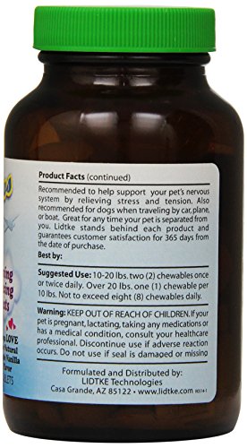 Lidtke Technologies Travel Paws L-Tryptophan Pet Relaxant Tablets, 60 Tablets