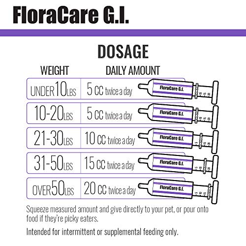 Pet Health Solutions FloraCare G.I. for Dogs & Cats - Dietary Supplement Paste - Healthy Intestinal Tract, Digestion, Bowel Health - Vitamin, Protein, Fat, Fiber - 60 CC,RAPIDCARE60CC