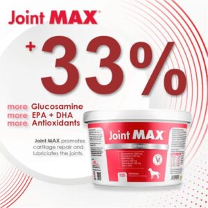 Joint Max TS Joint Supplement Vet Formulated Pain & Inflammation Relief Treats Hip Dysplasia & Arthritis, Glucosamine, Chondroitin, Turmeric, MSM, HA, Creatine, Omega 3 EPA + DHA.120 Soft Chews