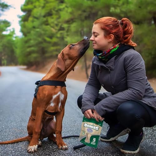 BONIES Natural Calming Formula Dog Treats - Contains Chamomile & Lavender, Help Anxiety, Excessive Barking & Trembling, Chicken Flavor, Large, 5 Bones