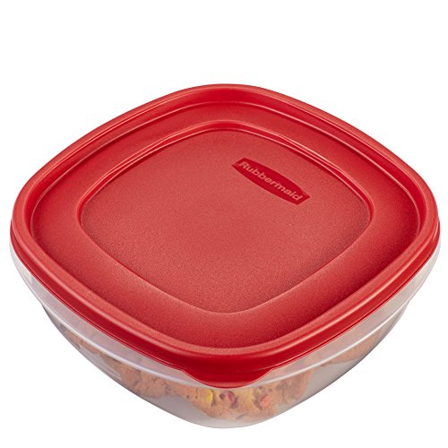 Rubbermaid Easy Find Lids Food Storage Container, 4-Piece Set, Red (1787251)