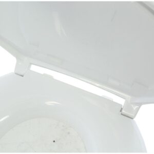 Big John Products 6W Big John 6-W Oversized Seat with Cover – for Round Or Elongated Toilet Bowls – Weight Capacity 800 Pounds – White