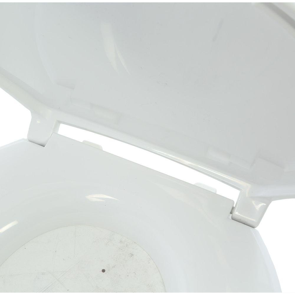 Big John Products 6W Big John 6-W Oversized Seat with Cover – for Round Or Elongated Toilet Bowls – Weight Capacity 800 Pounds – White