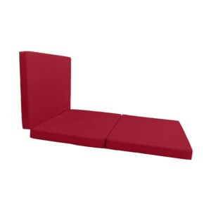 D&D Futon Furniture Red Shikibuton Trifold Foam Beds 3 x 27 x 75, 1.8 lbs high Density Resilient White Foam, Floor Foam Folding Mats.