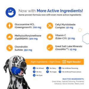 TopDog Health GlycanAid Maintenance Joint Nutrition for Dogs (150 Chewable Tablets), Made in USA-USA Ingredients: Glucosamine HCL, Chondroitin Sulfate, MSM & Vitamin C