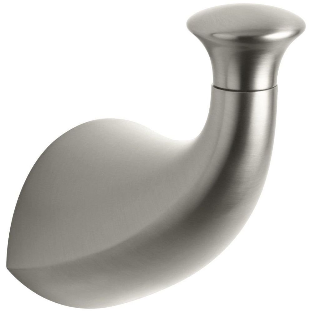 KOHLER K-37055-BN Alteo Single Robe Hook, Vibrant Brushed Nickel